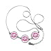 DIYthinker Jour Lumière Rose Amour à lèvres à Base Shaped-Image Illustration de Saint-Valentin Motif Forme Ronde Pendentif Bijoux Collier avec décoration de la chaîne