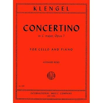 Concertino in C Major, op. 7 for cello and piano; Julius Klengel (International Music)