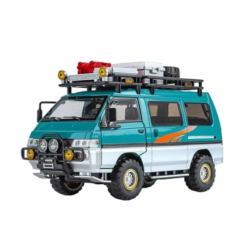 Juguete coche Delica MPV 1:24 de colección para regalo azul