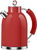 【24 Monate Garantie】Die firma ASCOT achtet auf höchste qualitätsstandards. Auch unser retro wasserkocher besticht durch seine hervorragende verarbeitung und die ausgesuchten Materialien. Daher bieten wir allen unseren kunden einen ersatz bzw. eine vollständige rückerstattung innerhalb von 24 Monaten. Bei Fragen mit unserem wasserkocher steht Ihnen unser kundendienst jederzeit kompetent zur Seite. Schreiben sie uns bitte eine nachricht, bevor sie eine negative bewertung abgeb ascot@ascot-home.com