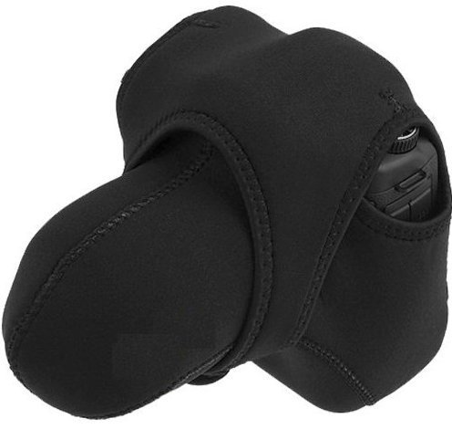 Neoprene Camera Case: Reversible (Medium) For For Canon, Fuji, Fujifilm, Minolta, Nikon, Olympus, Panasonic, Pentax, Samsung, Sony Digital SLR Camera