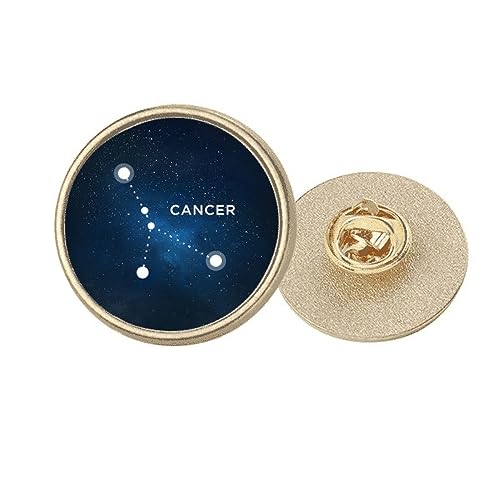 Broche en métal doré constellation du cancer M au design raffiné et finitions soignées