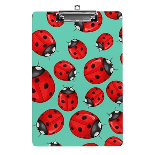 Presse-papiers A4 rouge coccinelle pour écrire debout et stabiliser vos feuilles volantes