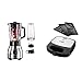 Russell Hobbs Standmixer Glas Steel 2-in-1, inkl. To-Go-Becher & Deckel, 1.5l Glasbehälter, Mixer 0.8 PS-Motor, Impuls-/Ice-Crush Funktion, mini Smoothie-Maker & Multifunktionsgerät 3-in-1 Fiesta