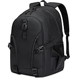 BLUEFAIRY High School Backpack for Girls Boys Middle School Bookbag for Kids Back to School Bag for College with Large Compartment Casual Daypack Mochilas para Niñas Adolescentes 18' Coal Black