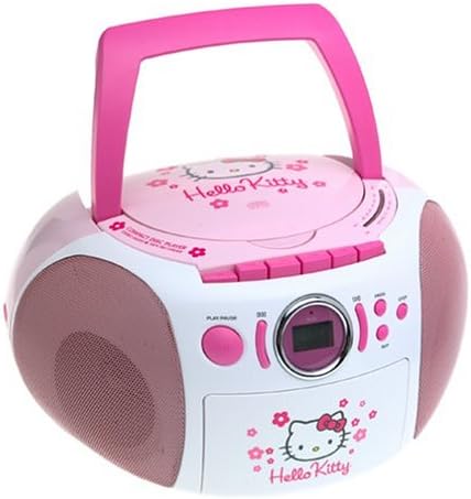 Hello Kitty CD Boom Box with AM/FM Stereo Radio - KT2028