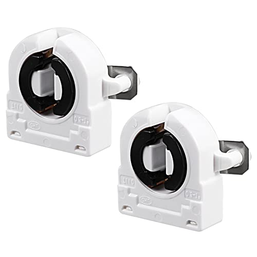 YOKIVE 2 Pcs Fluorescent Light Holder, T8/T12 Lamp Socket G13 Base Non-Shunted Socket Light Replacement Parts