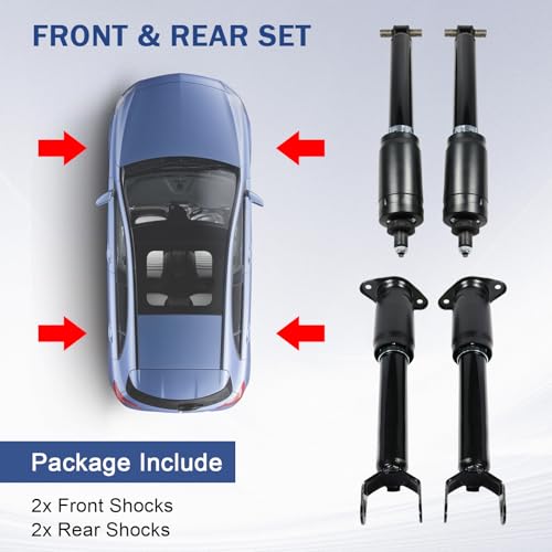 RALBDX Front & Rear Shocks Compatible with CHEVY CORVETTE C5 C6 1997-2003 C-5 C-6 C6 Z06 ZO6 Upgrade 46MM GAS Shock Absorbers by RALBDX - Image 2