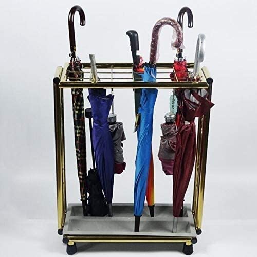 Porte-parapluie en acier inoxydable et bac rangement intérieur - 7