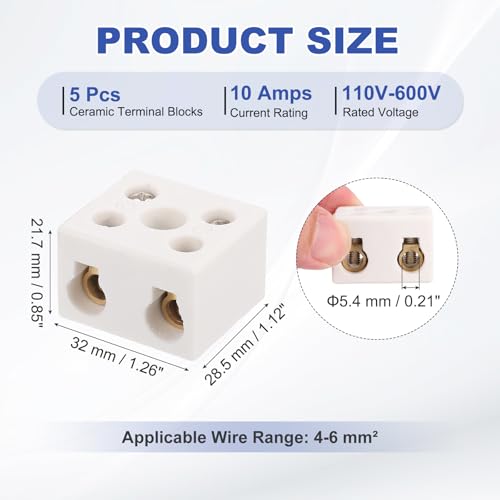 Bloques de terminales de cerámica de alta temperatura y conectores de porcelana 2
