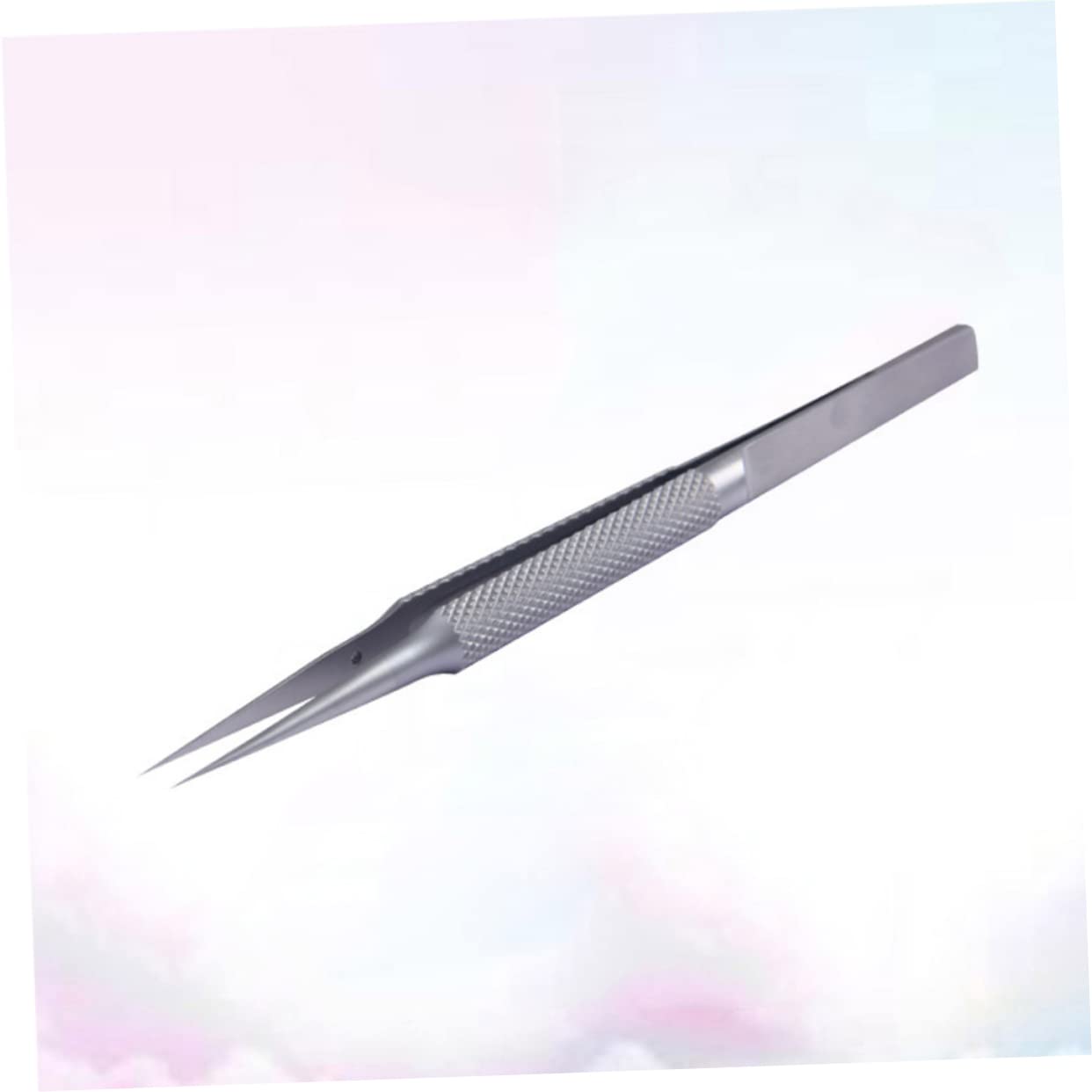 jojofuny 2 Pinzette in Acciaio Inox Da 0 15 Mm Per Riparazione Elettronica Creazione Di Gioielli Pinzette Metalliche Angolate Industriali - Supporto Piegato