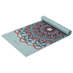Gaiam Yoga Mat – Premium 6mm Print Extra Thick Non Slip Exercise & Fitness Mat for All Types of Yoga, Pilates & Floor Workouts (68″L x 24″W x 6mm Thick)
