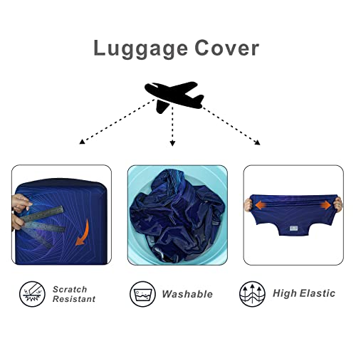 Explore Land Travel Luggage Cover Suitcase Protector Fits 18-22 Inch Case (Gyrotropic, S) - Thumbnail 4