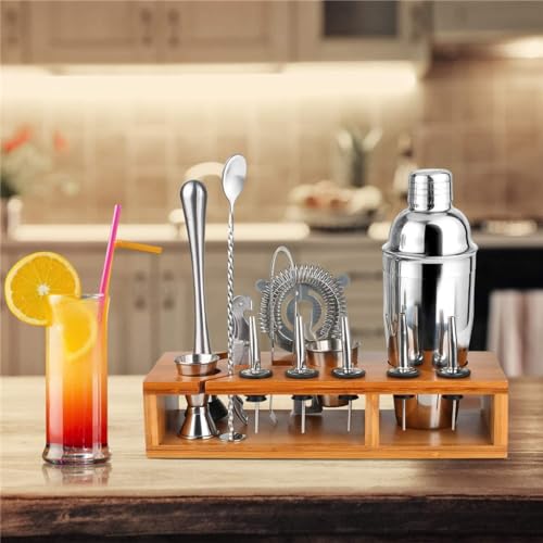 Set coctelera acero inoxidable 14 piezas miniatura 3