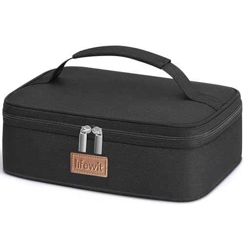Lifewit Small Insulated Cooler Bag for Men Women Foldable Lunch Bag Insulated Lunch Box Portable Cooler for Men Women for Picnics Work Black 4L
