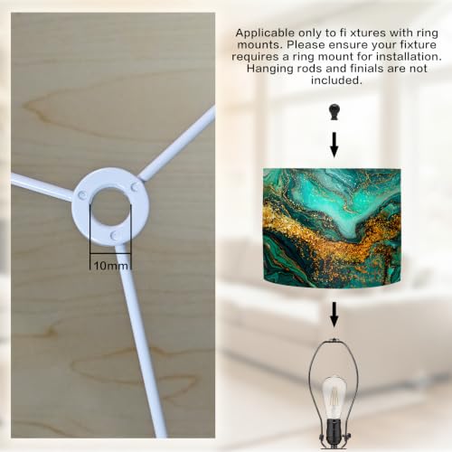 Image of Nuxovilar Lamp Shades Set of 2, 8.7 inch Top x 8.7 inch Bottom x 7.9 inch High (Spider) | Small lamp shades floor elegant home decor accents covers light bedroom living room (Elegant)