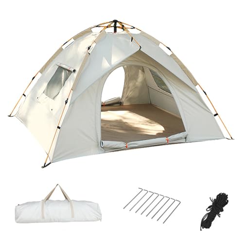 Cloud Gray Tent Cloud Gray 3-4 Person Camping Tent With Moisture-proof Pad and Carrying Bag - Lightweight Waterproof Spacious for Backpacking Hiking or Beach Use