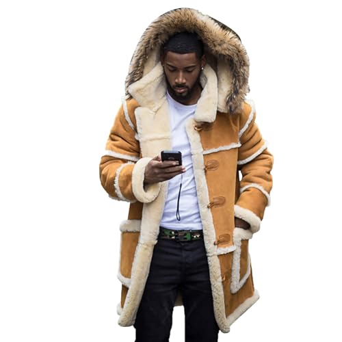 Chaqueta polar para hombre despídete del frío invernal con este abrigo largo holgado