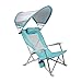 GCI Outdoor Waterside SunShade Folding Beach Recliner Chair with Adjustable SPF Canopy