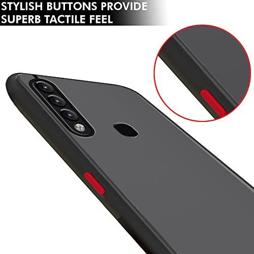 Image of TheGiftKart Translucent Hybrid Back Case Cover for Oppo A31 | Smoked Matte Back | 360 Degree Protection | Protective Hard Back Case Cover for Oppo A31 (PC & TPU, Black Bumper)