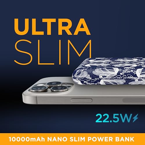 Image of URBN 10000 mAh Lightning Nano Slim Power Bank-Payal Singhal Edition (Blue) with Desingner Cable