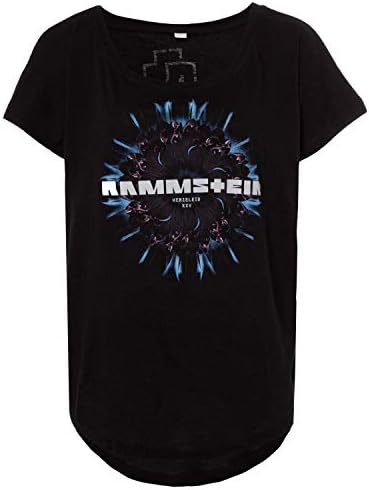 Rammstein Maglietta Donna 'Blume' - Cotone 100%, Vestibilità Aderente, Stampa Floreale Multicolore, Taglie S-XL