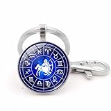 altcirnmd sagittario blu zodiaco segno zodiacale portachiavi - creative lobster horoscope keychain,creative leo virgo libra scorpio key chain holder for men women birthday gift