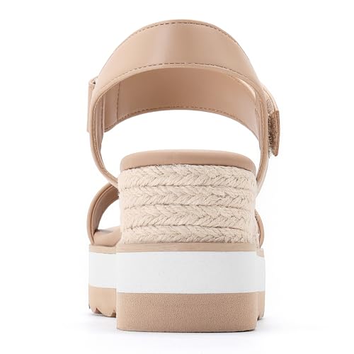Image of Athlefit Women's Platform Ankle Strap Sandals