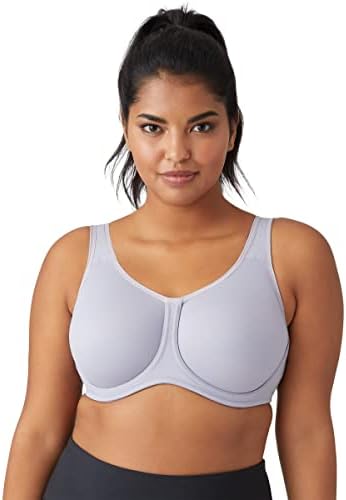 Wacoal womens Full Figure Underwire Sports Bra, Lilace Gray With Zephyr, 36DDD US