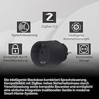 OSRAM SMART+ ZIGBEE EU-Steckdose in Schwarz, intelligente Steckdose mit Energieverbrauchskontrolle und ZigBee-Technologie zur Einbindung von elektrischen Geräten ins Smart-Home-System (Packung mit 4) – Ansicht 3