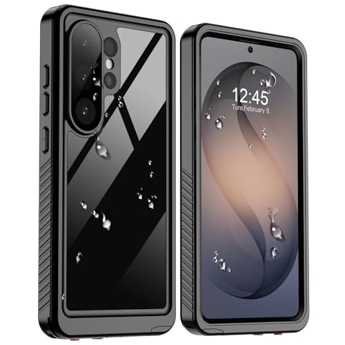 zapica Designed for Waterproof Samsung Galaxy S26 Ultra Case, Black/Clear