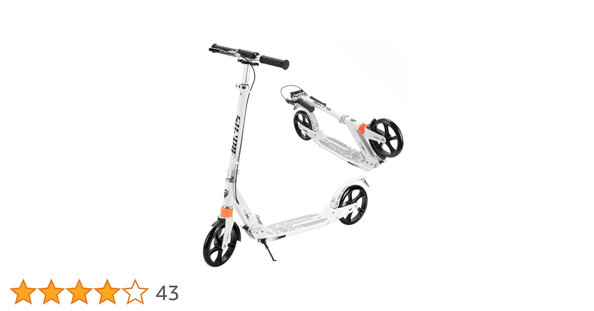 新品SUNPIE キックボード 折畳 8インチ 2方式ブレーキ 子供/大人 白 Amazon.co.jp: 「SUNPIE」キックボード キックスクーター