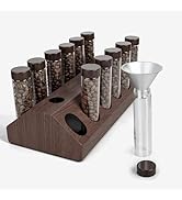 Guolich Single Dose Coffee Bean Storage 6 Tubes with Metal Base Holder，coffee Storage Container D...