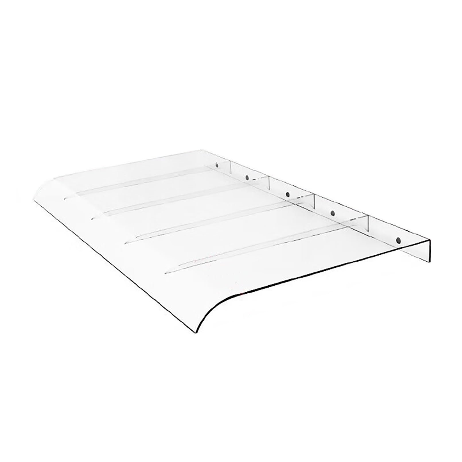 Auvent transparent en polycarbonate pour porte d'entrée et fenêtre compact 40x40cm