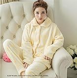 Pflegehinweis: Maschinenwäsche / Handwäsche ist besser in kalten, langärmligen Pyjamas für Frauen. Bitte nicht bleichen, abkühlen lassen. Um Falten zu vermeiden, sofort aus dem Trockner nehmen.