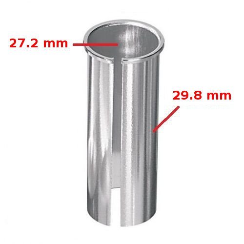 aucun Universal Bike SEATPOST Reducer 27.2 > 29.8MM Shim Extension Convert Tube Adapter Adaptor Cycle Vintage MTB Fixie SINGLESPEED Spacer Aluminium SEAT Post Saddle