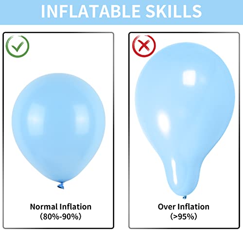 Image of Light Blue Balloons Latex Balloon 5 10 12 18inch Different Sizes 103pcs Matte Baby Blue Sky Blue Balloons Kit for Kids Birthday Party Decoration Balloon Garland Baby Shower Wedding Holiday