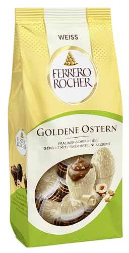 Ferrero Rocher Golden Easter Eggs White, Easter Gifts, Easter Sweets, Easter Egg Hunt for Kids, 90g
