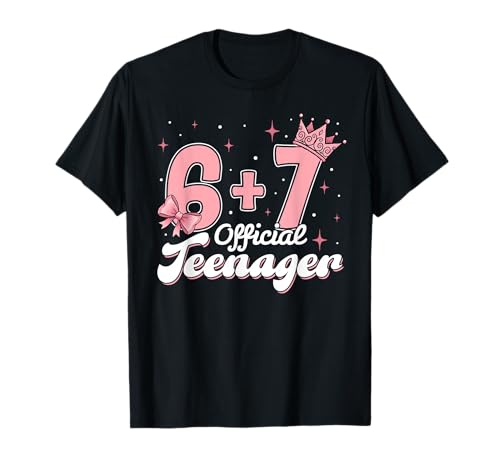 Pink Coquette 13th Birthday 67 Meme 6+7 Official Teenager T-Shirt