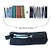 EnYu Heavy Canvas Stationery Portable Stylish Simple Pencil Bag and Practical Durable Compact Zipper Pencil Case 1 Pack Black