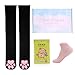 Produktbild DoreenAbe Thigh High Socks Cute Pink Cat Paw Pad Socks Overknee Warm Socks for Women Kitten Stocking (Black-pink)