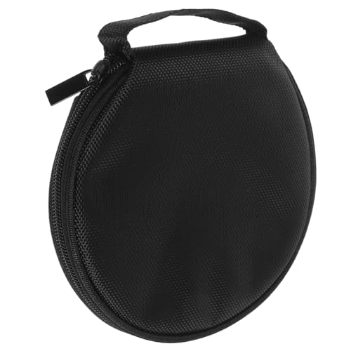 CIYODO Capacity Oxford CD Storage Case Round Media Holder for Discs Portable Dvd and CD Storage Bag with Scratch and Bump Protection Black Organizer for Car and Home Use