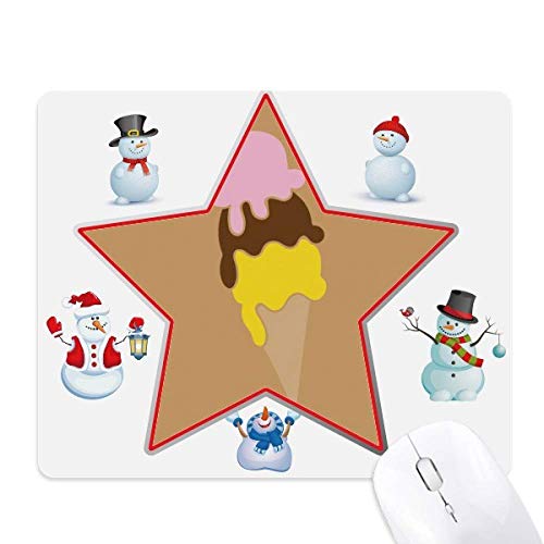 Tapis de souris bonhomme de neige de Noël motif étoile pour adoucir vos journées de travail