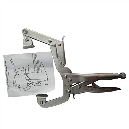 Macwork 9In.c Clamp 4-Point Locking Pliers Quick Adjustable Width Of C Clamp Holding From 2In. To 5In. #TOP2