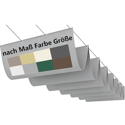 Einziehbares Sonnensegel nach Maß Wasserdicht UV-Schutz Wellenmarkise Welle Segeltuch Wetterfest PES Reißfest Pergola Markise Maßgeschneidert Sunsegel Sonnenschutz für Outdoor Terrasse Garten
