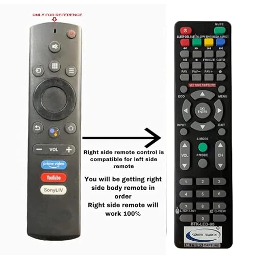Image of Tv Remote Control Compatible with Crown Led Tv (Please Match Your Old Remote with Given Image,for Work it Must be Exactly Same)