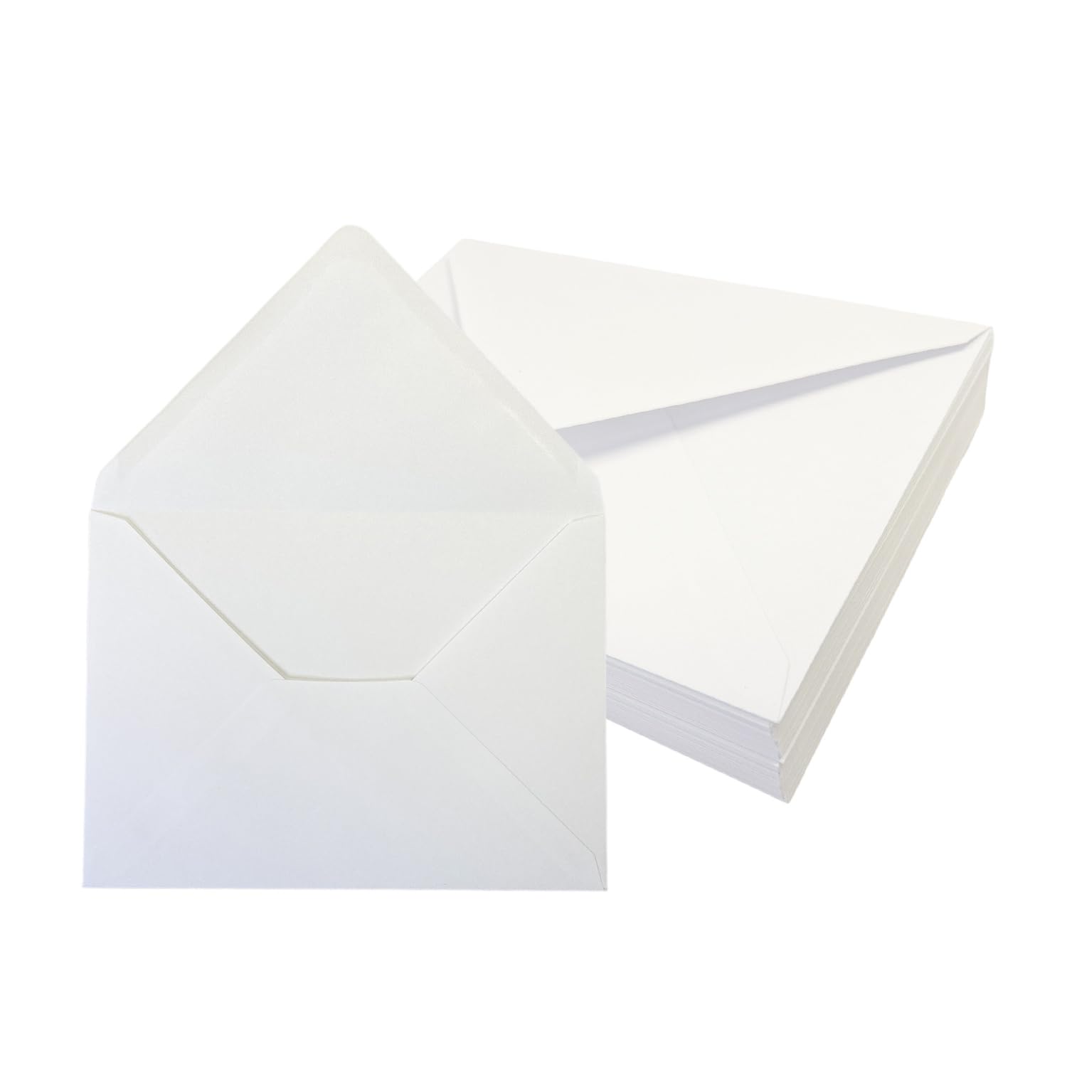 Pack of 50 White 133x184mm Gummed Envelopes – 100gsm Premium Paper for Greeting Cards, Invitations, Thank‑You Notes & Letters