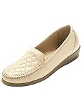  Pediconfort - Mocassins en Cuir - Femme - Taille : 42 - Couleur : Beige