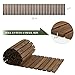 Wooden Garden Pathway,Wooden Walkway with Non-Slip Surface, Roll Out Wooden Pathway Weather-Resistant Walkway for Outdoor Patios Wedding Party Pathways (Carbonized, 12FT)