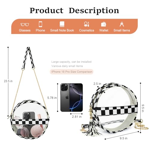 Clear Bag for Stadium Events，See Through Crossbody Bags for Women Stadium, Clear Purses for Concerts Sports Fans3